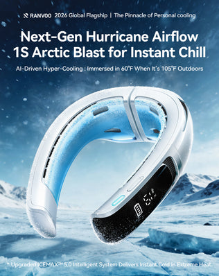 AICE Lite Max 2026 best neck air conditioner with next-gen hurricane airflow, 1-second arctic blast instant cooling for hot weather