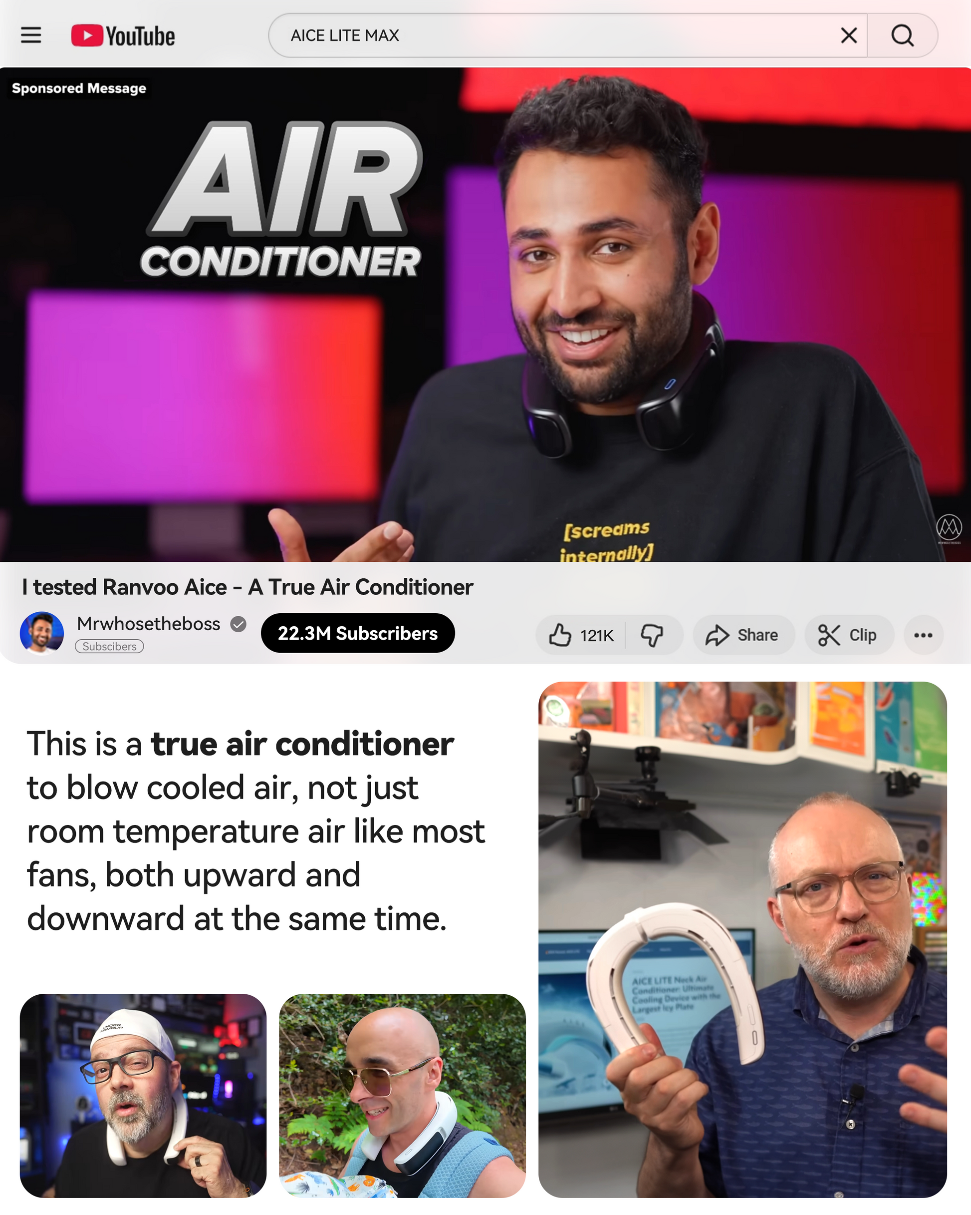 Aice Lite Max Neck Air Conditioner RANVOO